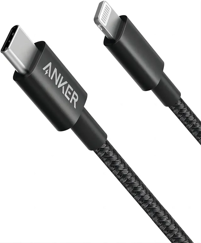 anker-331-usb-c-lightning-kabel-100cm-nylon-mfi-schwarz image 1