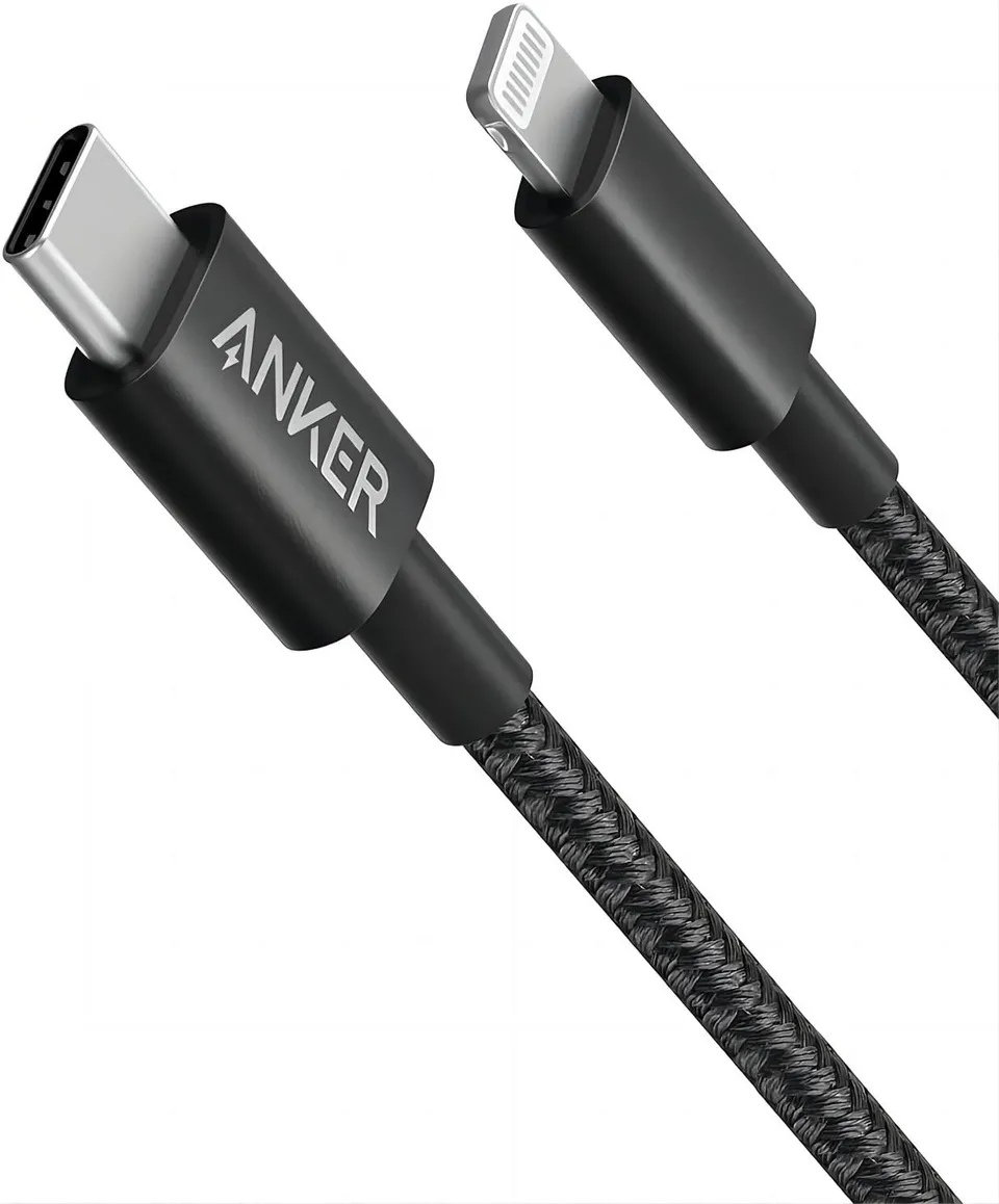 anker-331-usb-c-lightning-kabel-100cm-nylon-mfi-schwarz image 1