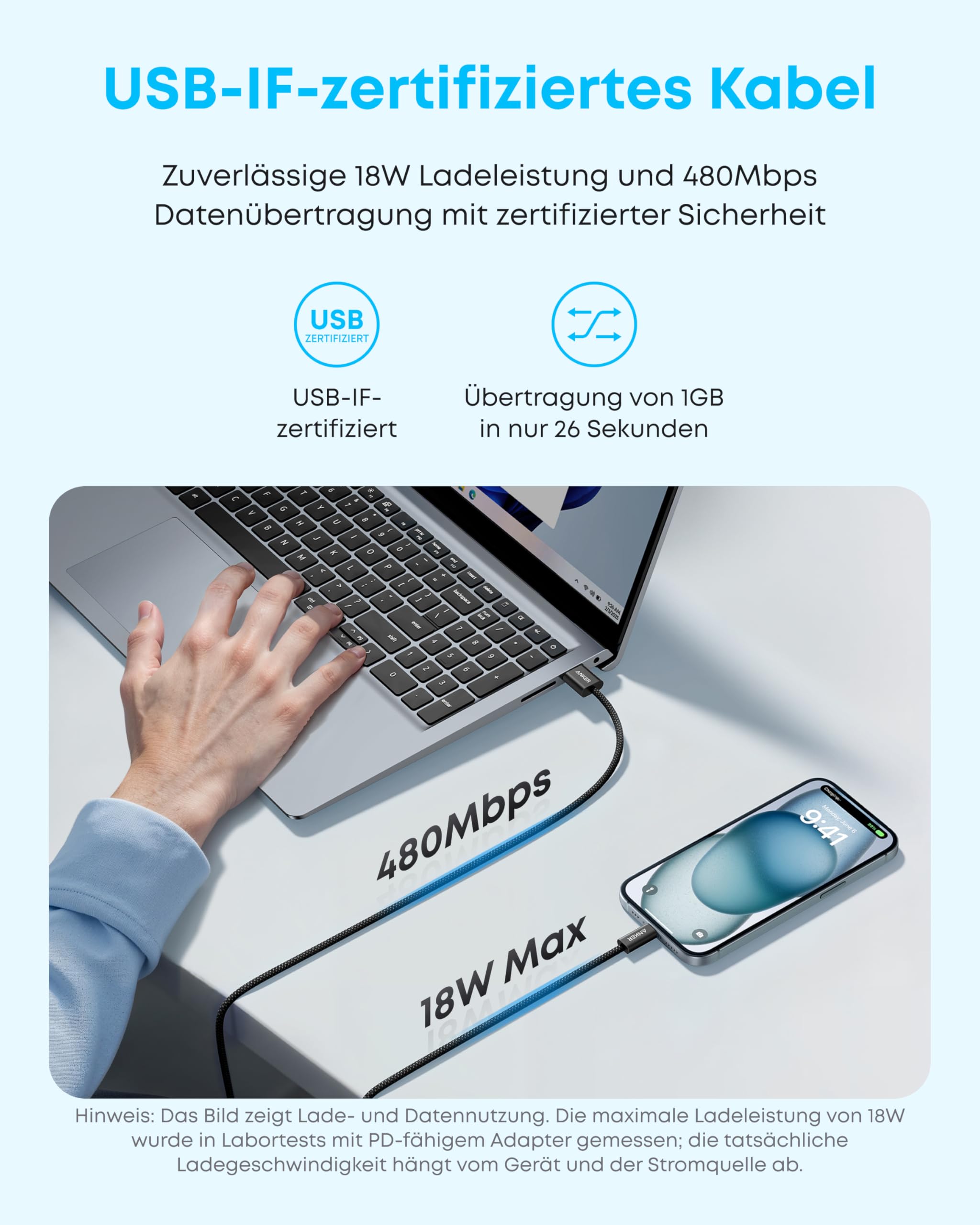 anker-zolo-usb-a-auf-usb-c-kabel-1-8m-schwarz-18w image 7