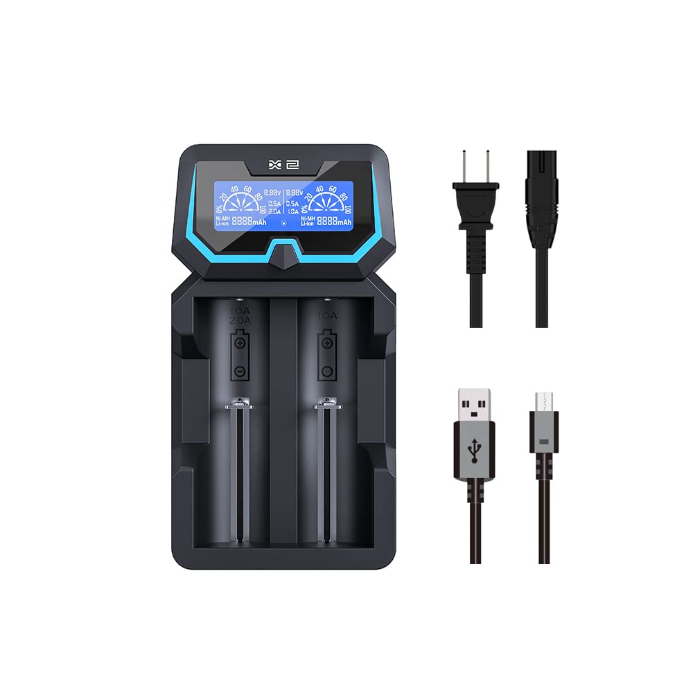 xtar-x2-speedy-charger-2-slot-2a-schnellladen-lcd image 1