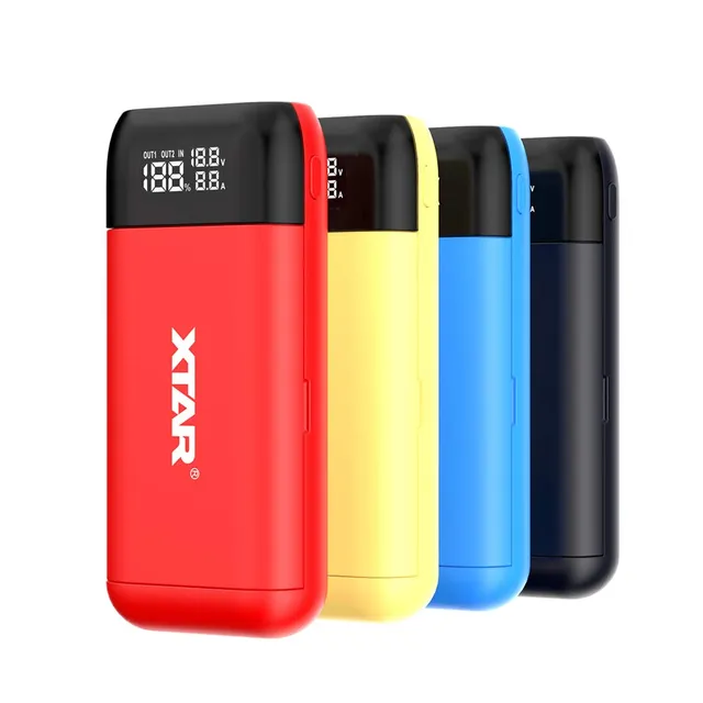 xtar-pb2s-ladeger-t-18650-akkuladeger-t-rot-mit-powerbank image 1