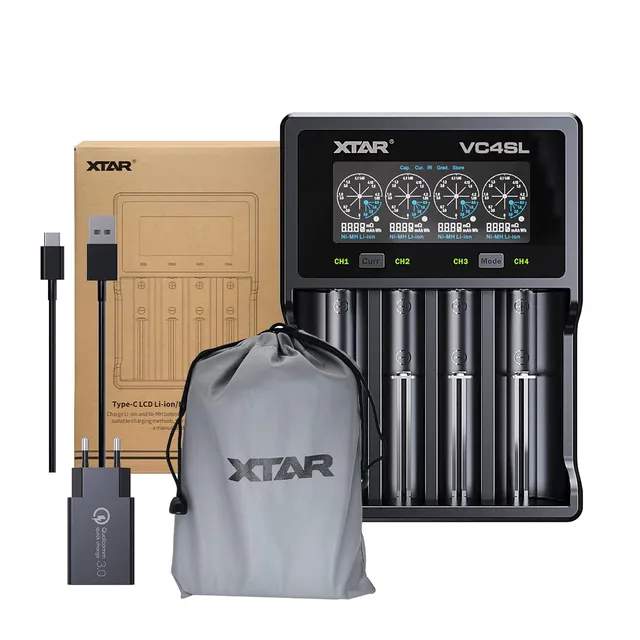 xtar-vc4sl-adapter-akku-ladeger-t-18650-21700-aa-aaa image 1