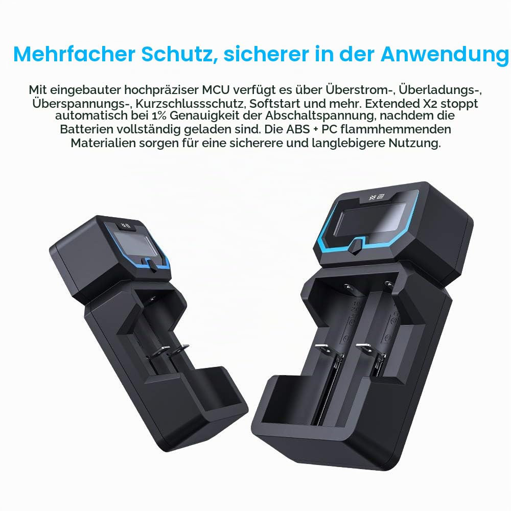 xtar-x2-speedy-charger-2-slot-2a-schnellladen-lcd image 6