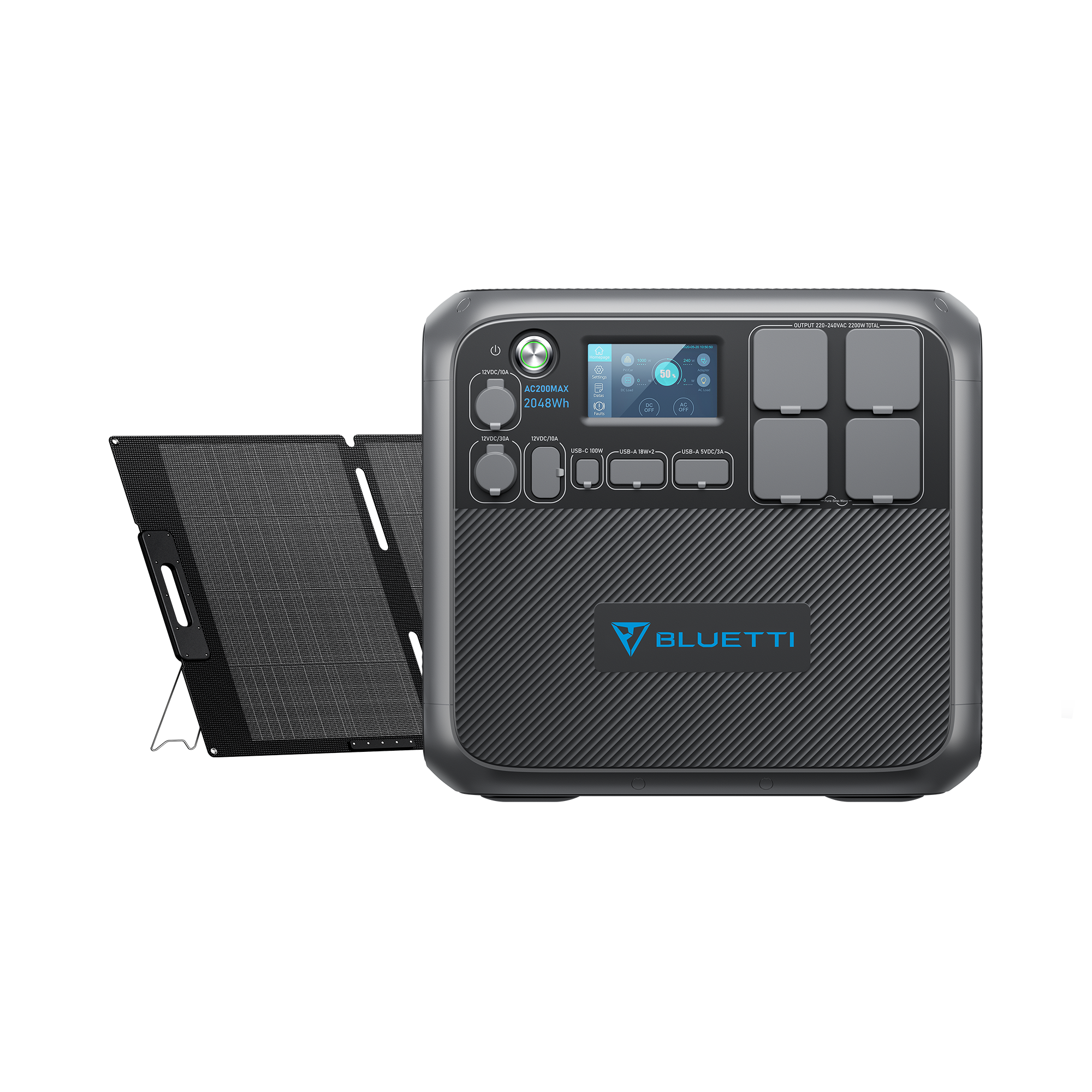 bluetti-ac200max-powerstation-2048wh-2200w-mit-mp200-solar-kit image 1
