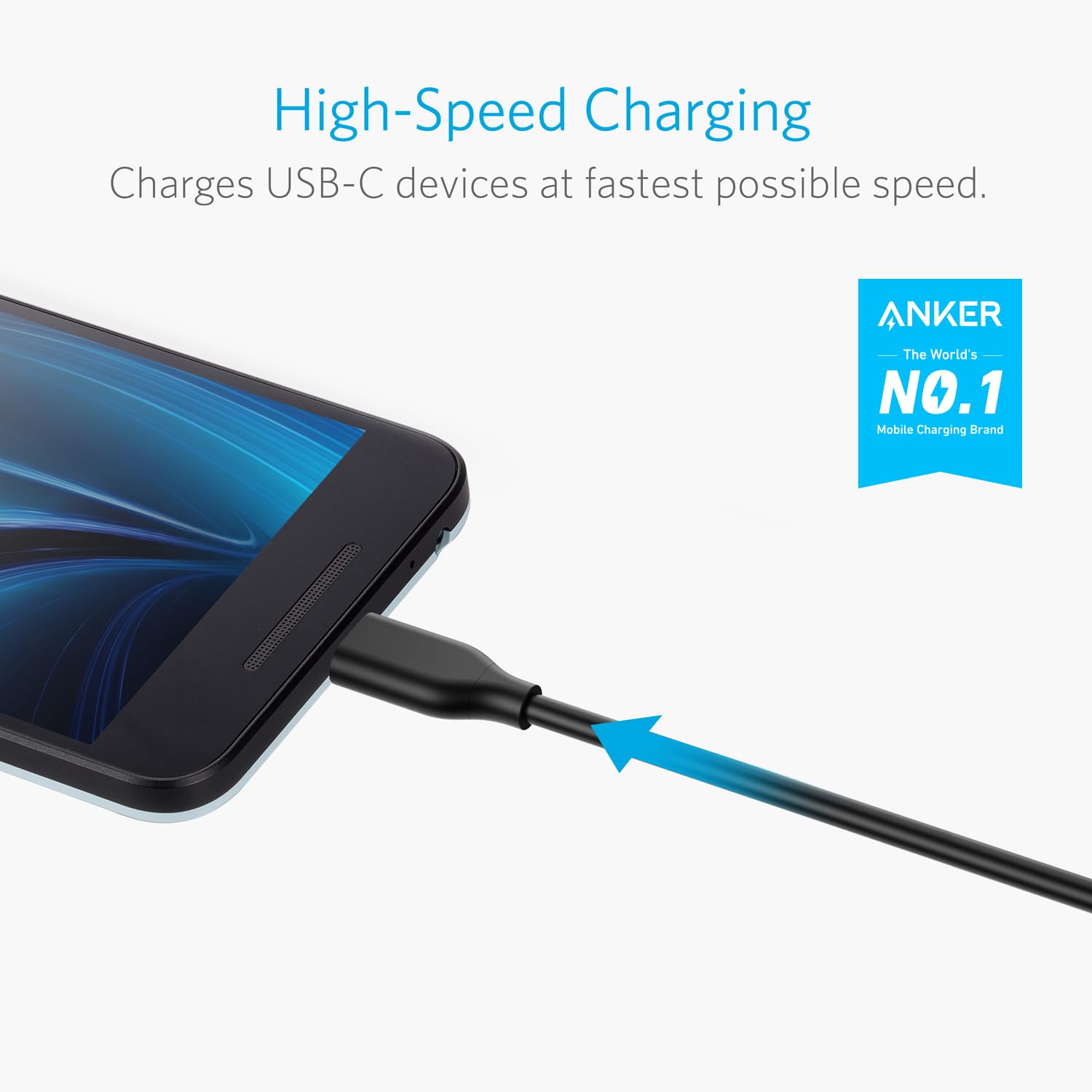 anker-powerline-usb-auf-usb-c-kabel-3-m-schwarz-15-w image 2