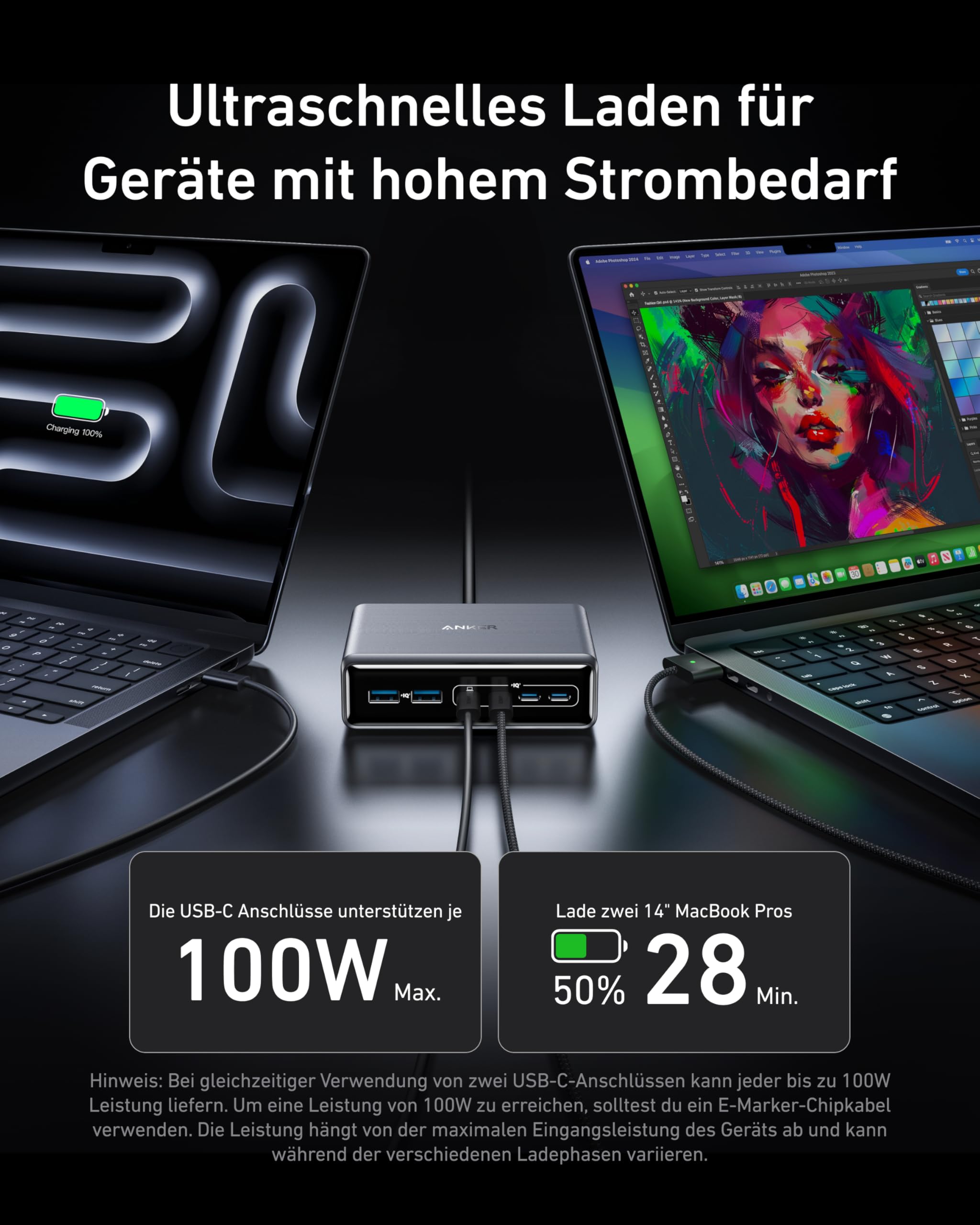 anker-prime-200w-6-port-gan-ladestation-usb-c-desktop image 3