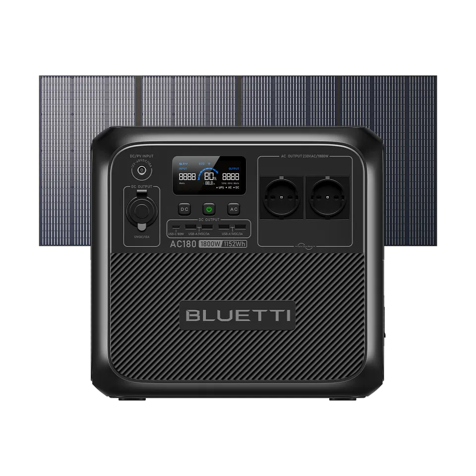 bluetti-ac180-powerstation-1800w-1152wh-mit-350w-solar-kit image 1
