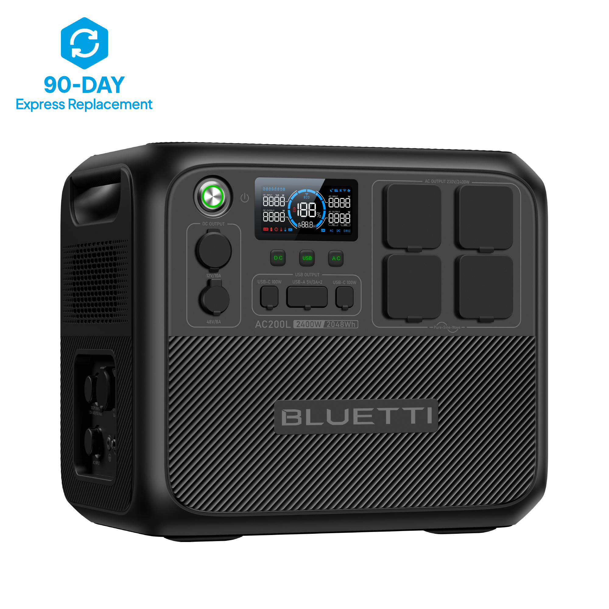 bluetti-ac200l-powerstation-2400w-2048wh-lifepo4-notstrom image 2