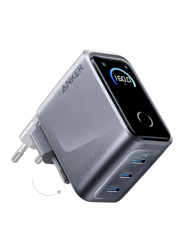 anker-prime-160w-gan-usb-c-ladeger-t-3-port-mit-display image 1