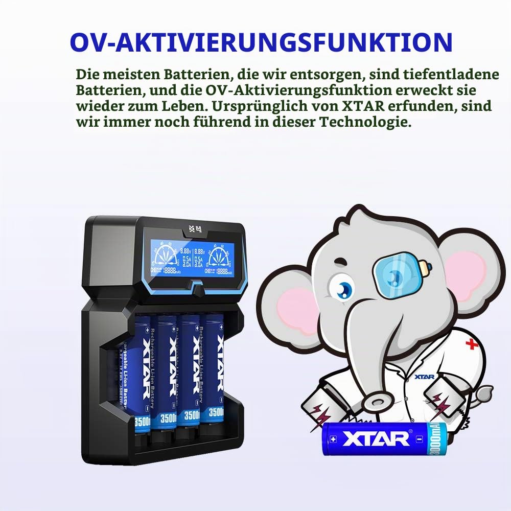 xtar-speedy-charger-x4-akkuladeger-t-4-schacht-2a-lcd image 6