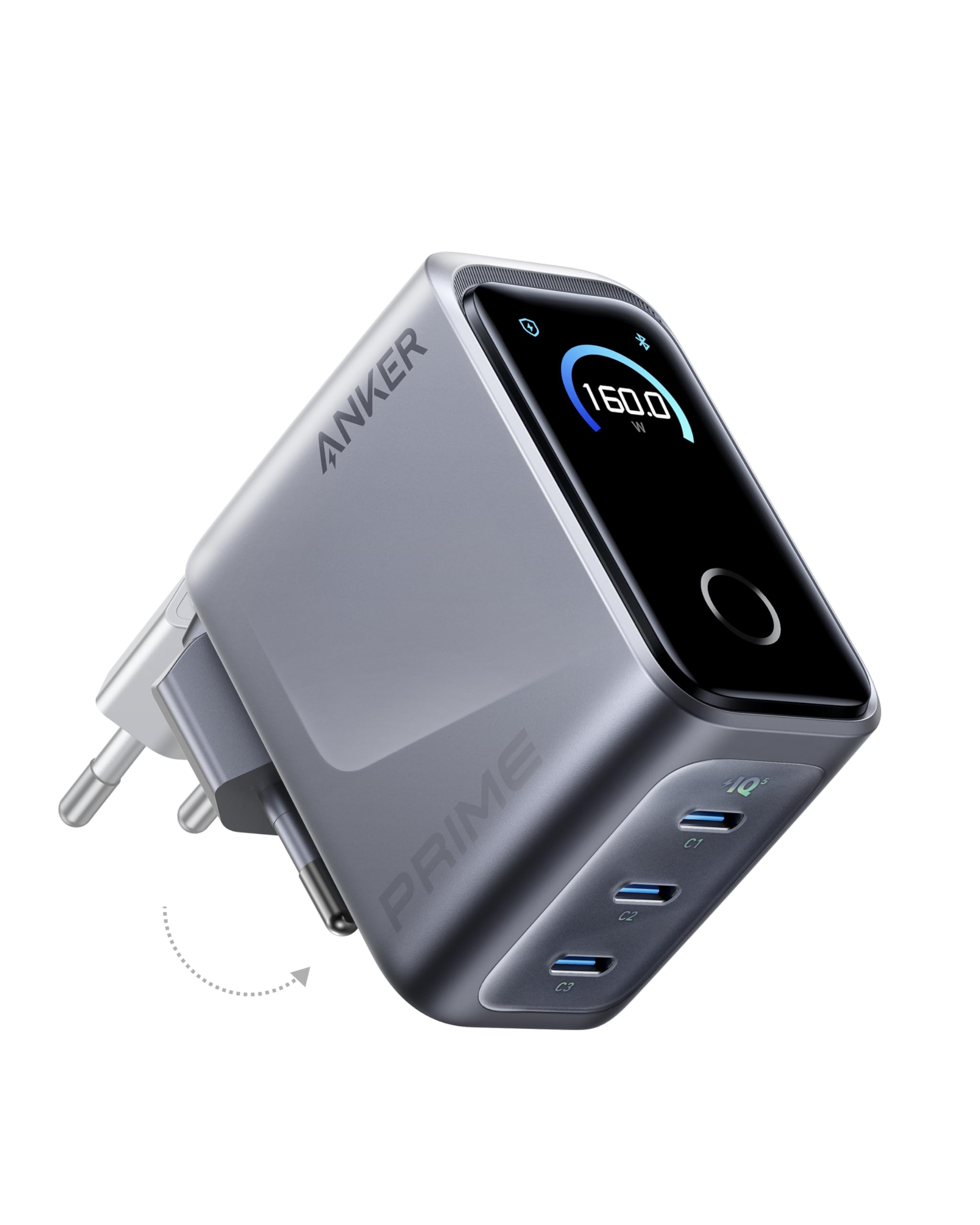 anker-prime-160w-gan-usb-c-ladeger-t-3-port-mit-display image 1