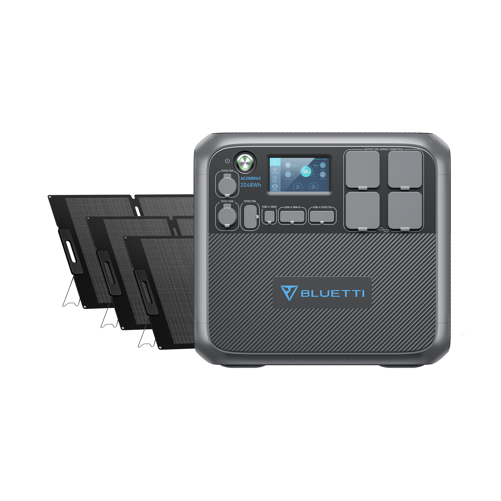 bluetti-ac200max-2048wh-powerstation-2200w-set-mit-3x-mp200 image 1
