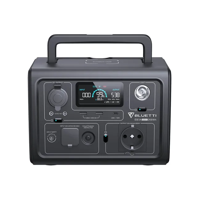 bluetti-eb3a-powerstation-600-w-268-wh-solar-camping image 1