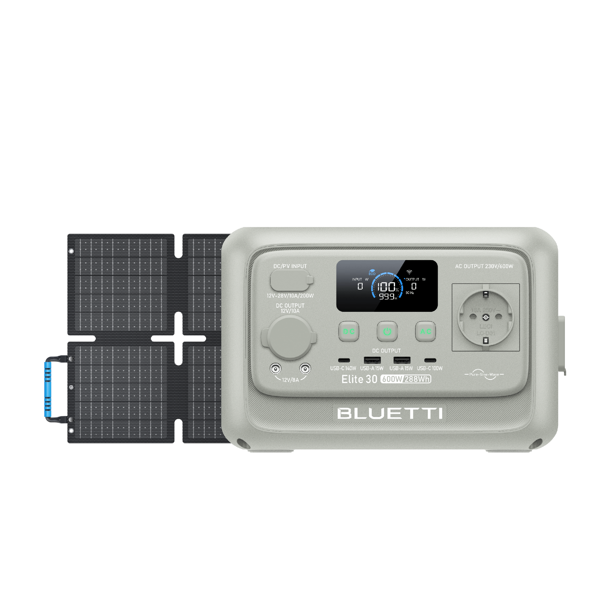 bluetti-elite-30-v2-powerstation-288-wh-sandgrau image 2