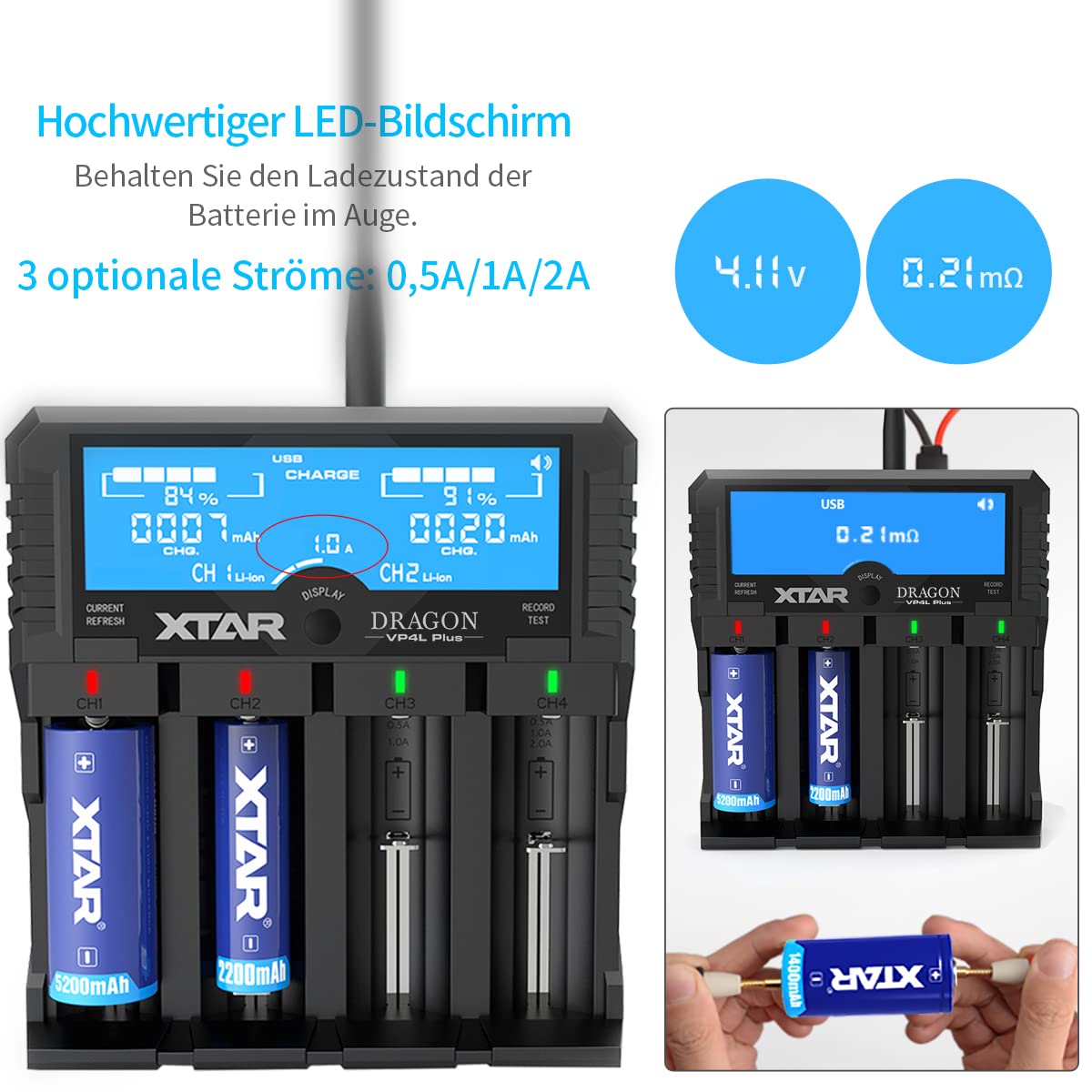 xtar-dragon-vp4l-plus-ladeger-t-4-schacht-mit-tester image 3