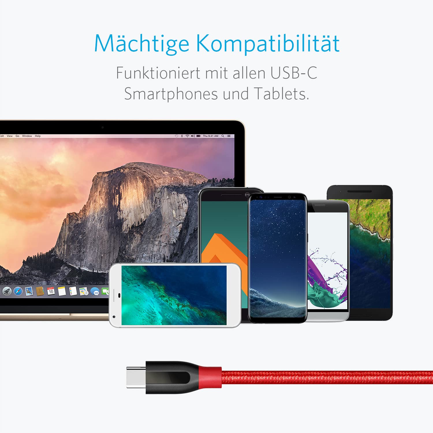 anker-powerline-usb-c-kabel-0-9m-rot-15w image 5