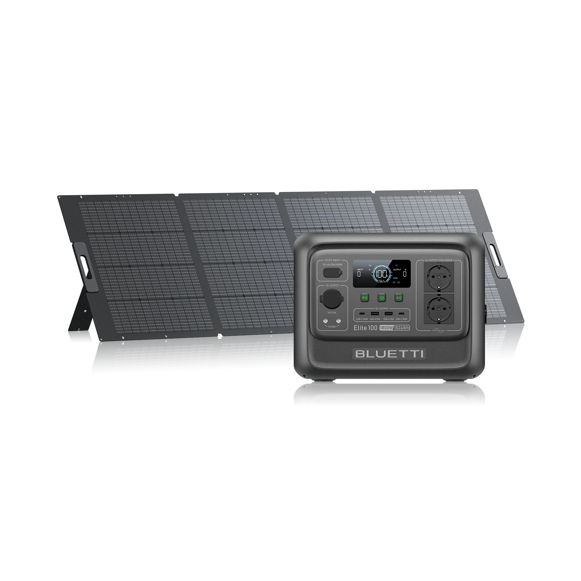 bluetti-elite-100-v2-powerstation-1800w-1024wh-350w-solar-kit image 1