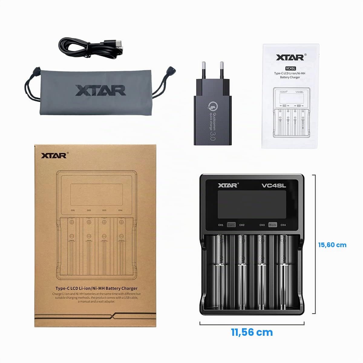 xtar-vc4sl-adapter-akku-ladeger-t-18650-21700-aa-aaa image 7