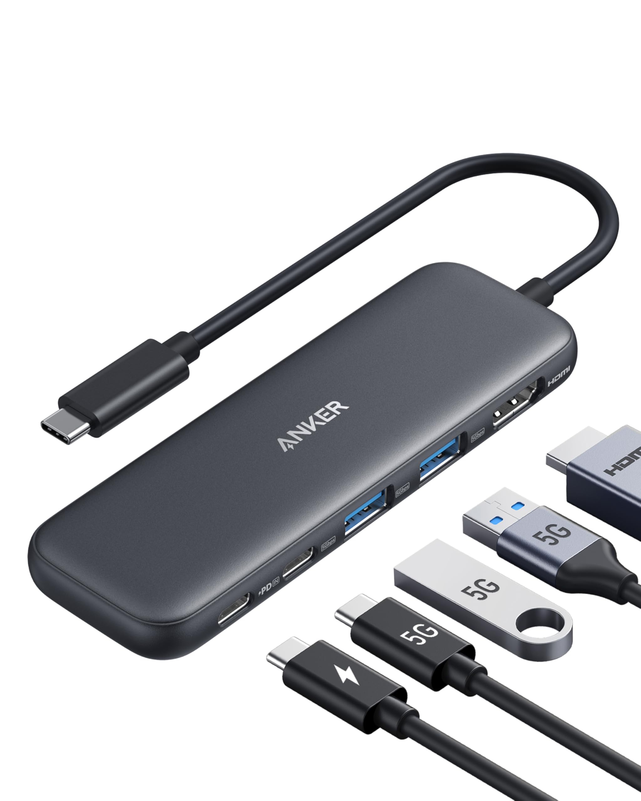 anker-332-usb-c-hub-5-in-1-hdmi-4k-schwarz image 1