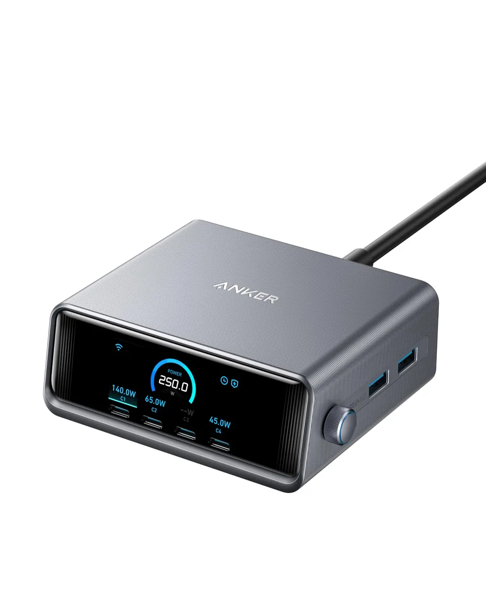 anker-prime-250w-usb-c-ladeger-t-6-port-gan-display image 1