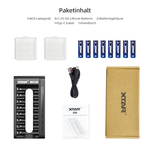 xtar-bc8-aa-akkus-1-5v-lithium-4150mwh-8er-mit-loader image 8