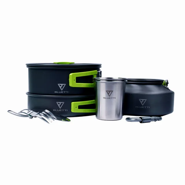 bluetti-charger-outdoor-geschirrset-camping-11-teilig-edelstahl image 1