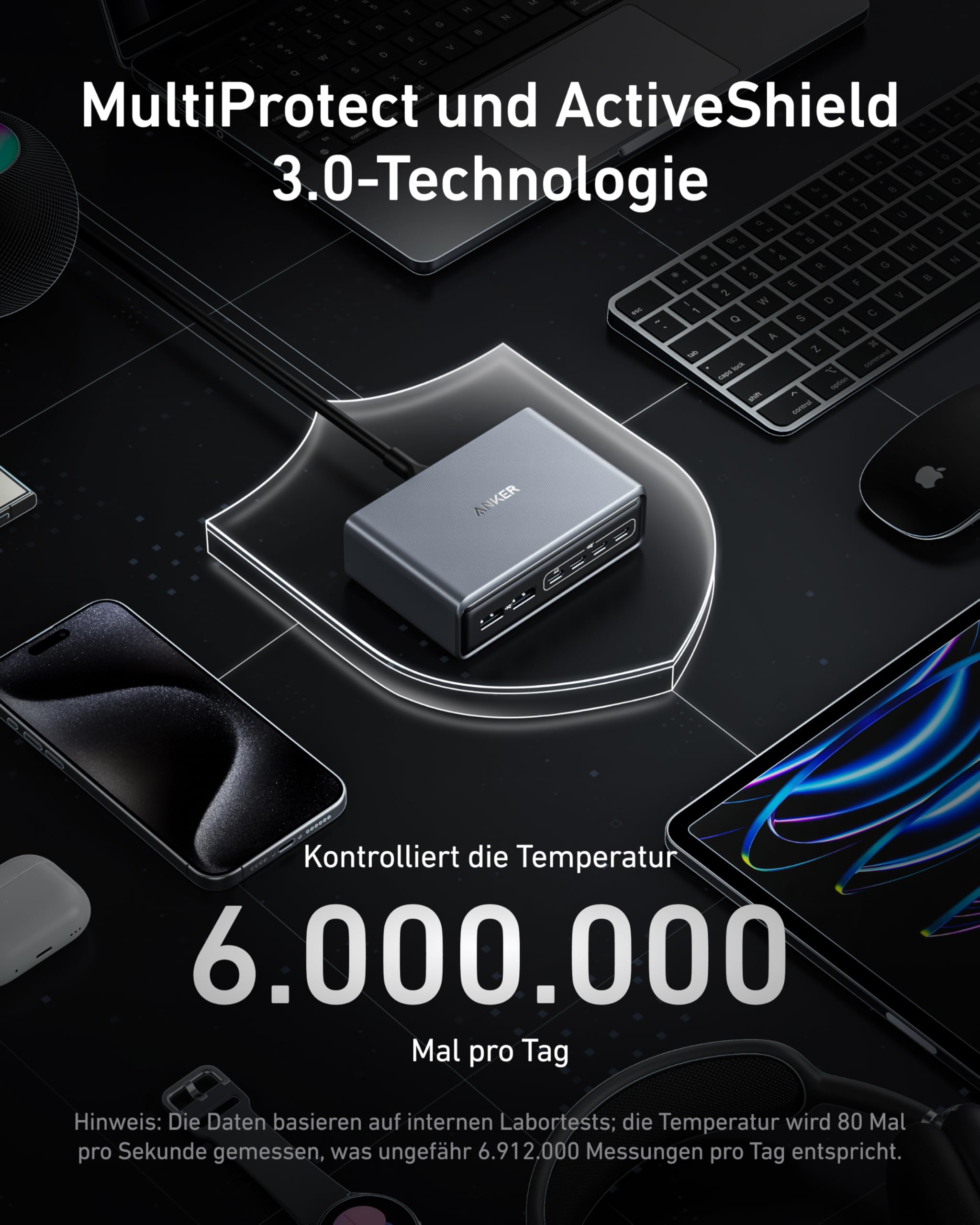 anker-prime-200w-6-port-gan-ladestation-usb-c-desktop image 5