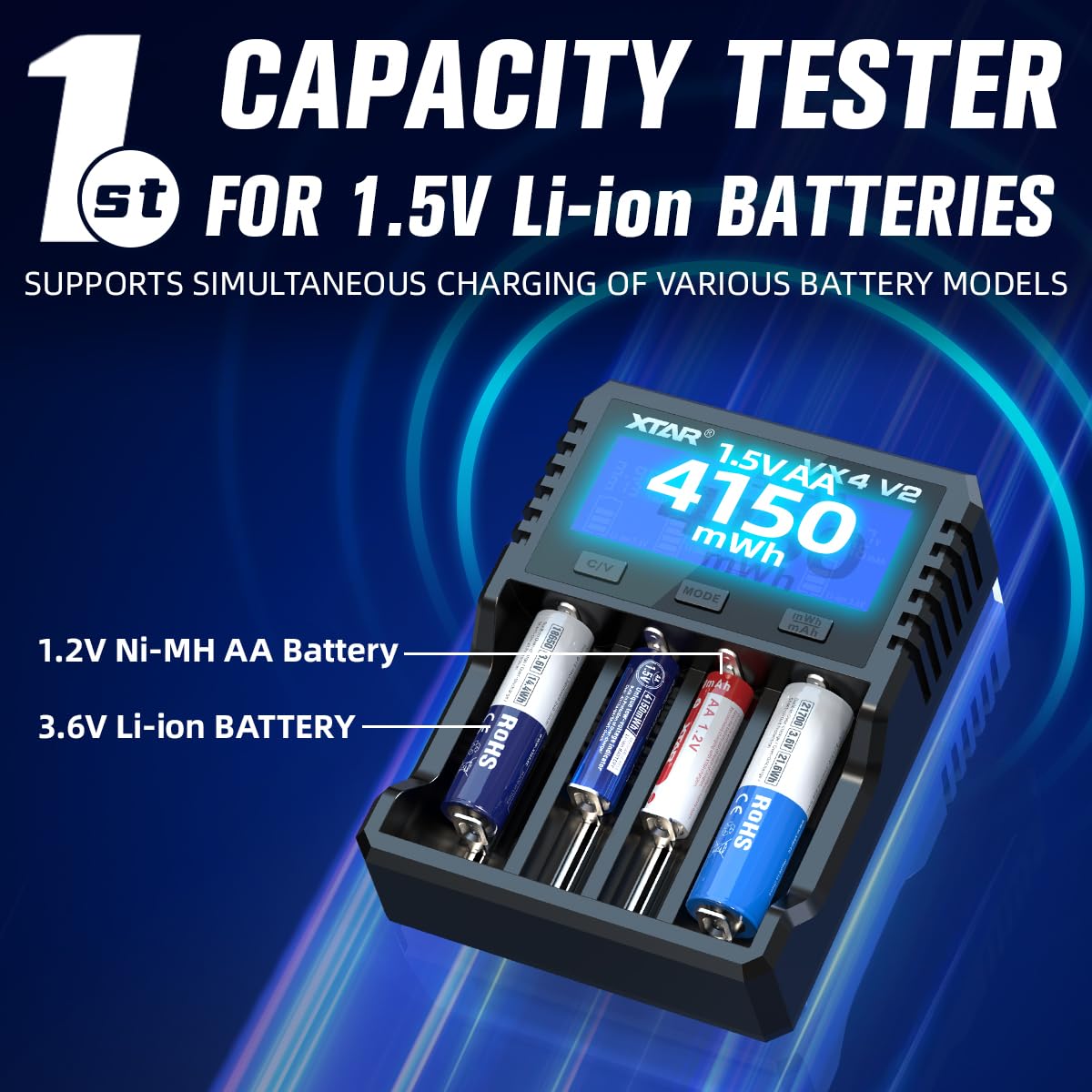 xtar-vx4-v2-mix-charger-akku-ladeger-t-4-schacht-tester image 3