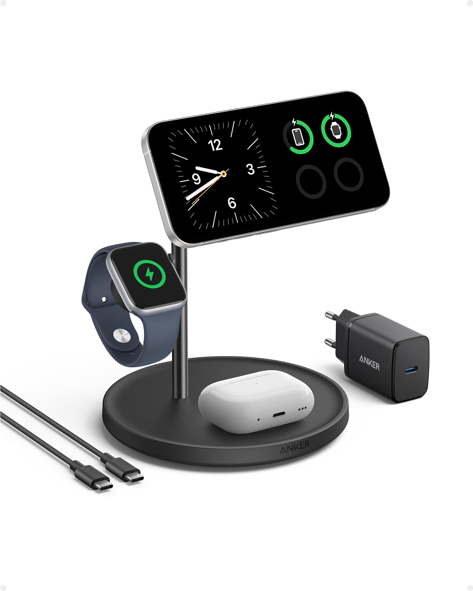 anker-maggo-3-in-1-ladestation-qi2-15w-schwarz-mit-netzteil image 1