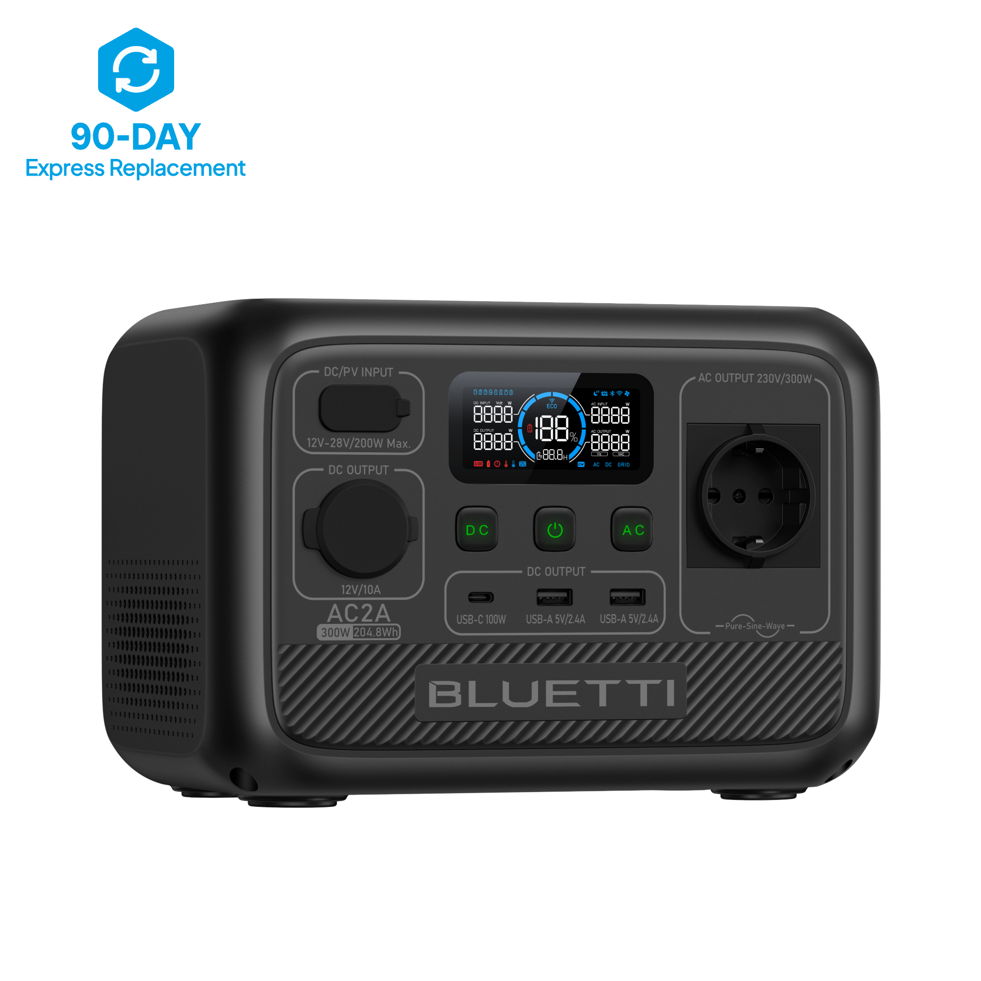 bluetti-ac2a-300w-powerstation-204wh-lifepo4-tragbar image 2