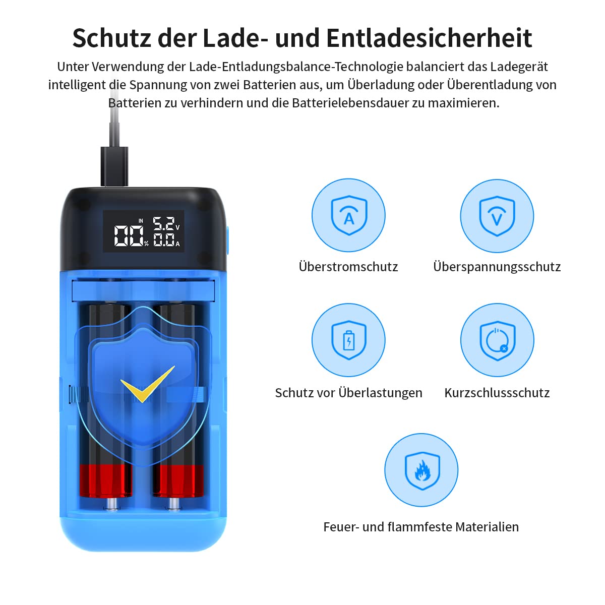 xtar-pb2sl-pb-charger-18650-21700-blau-ohne-akku image 6