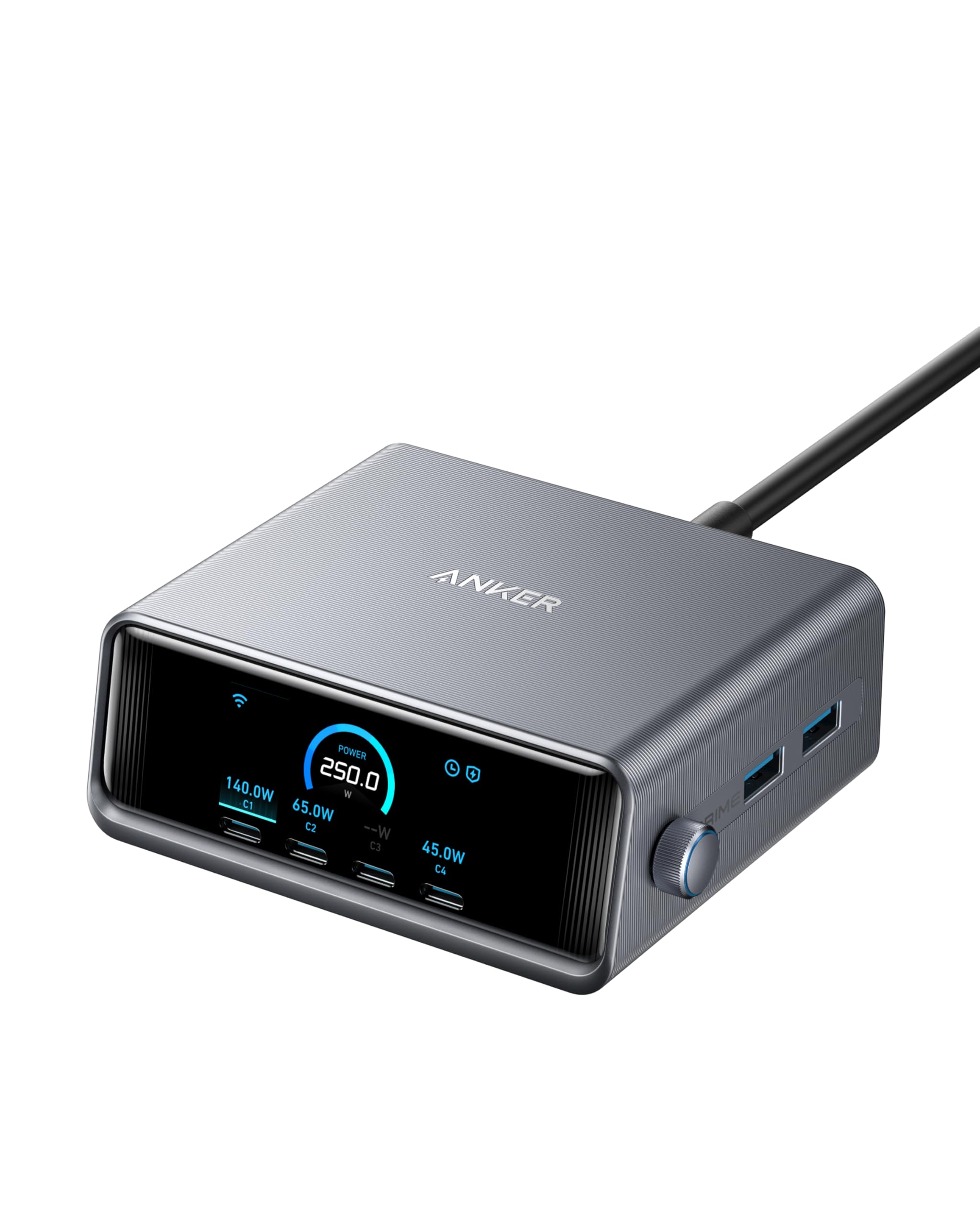 anker-prime-250w-usb-c-ladeger-t-6-port-gan-display image 1