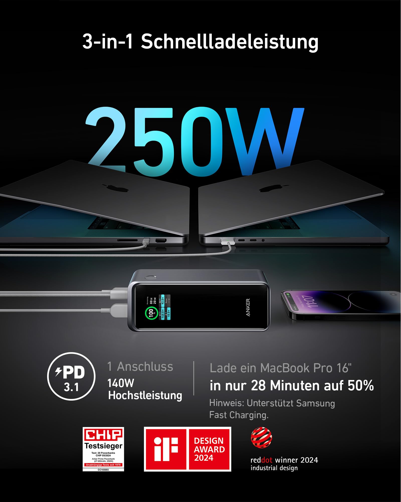 anker-prime-powerbank-250w-27650mah-app-99wh image 2