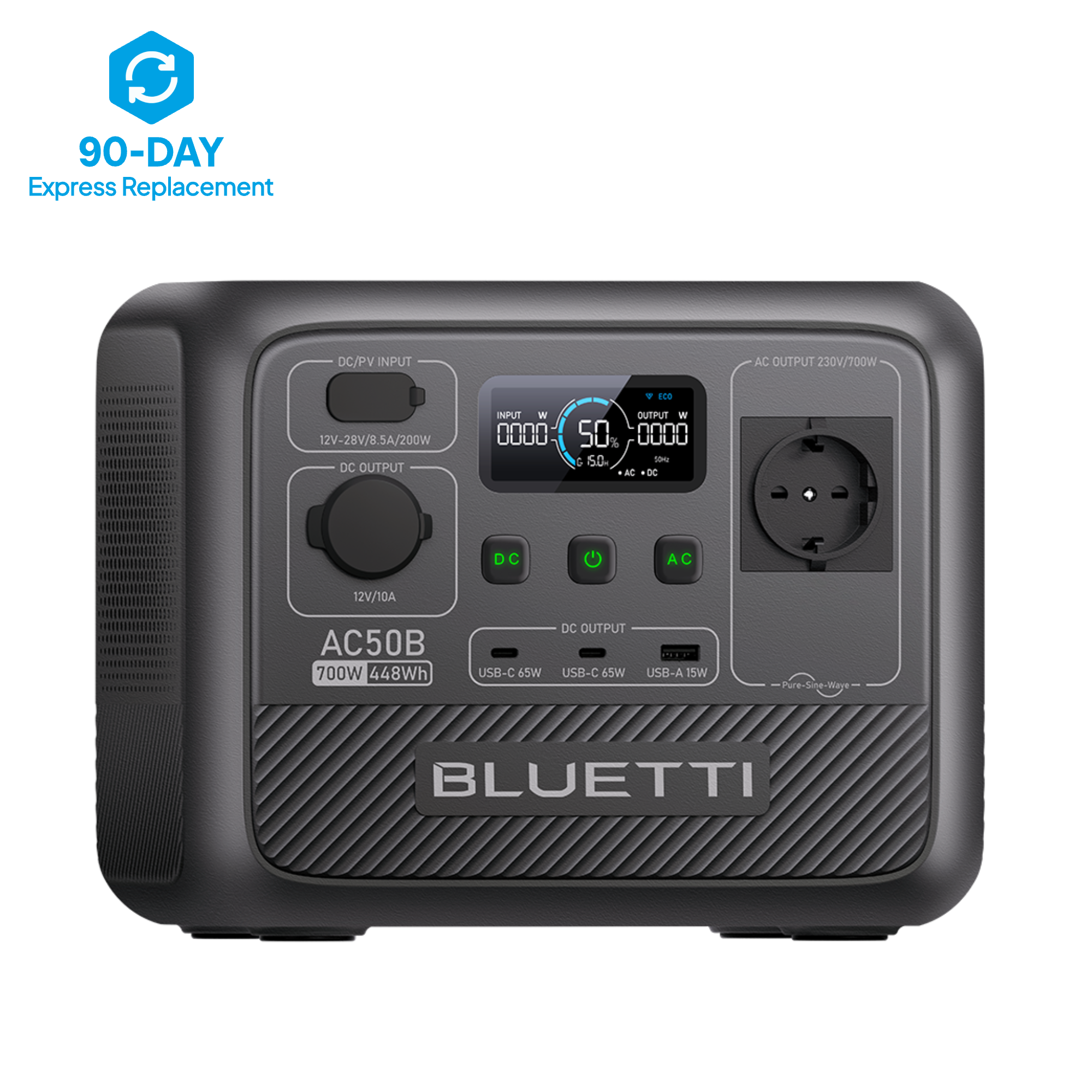 bluetti-ac50b-powerstation-700w-448wh-mit-pv60f-60w-solar-kit image 2