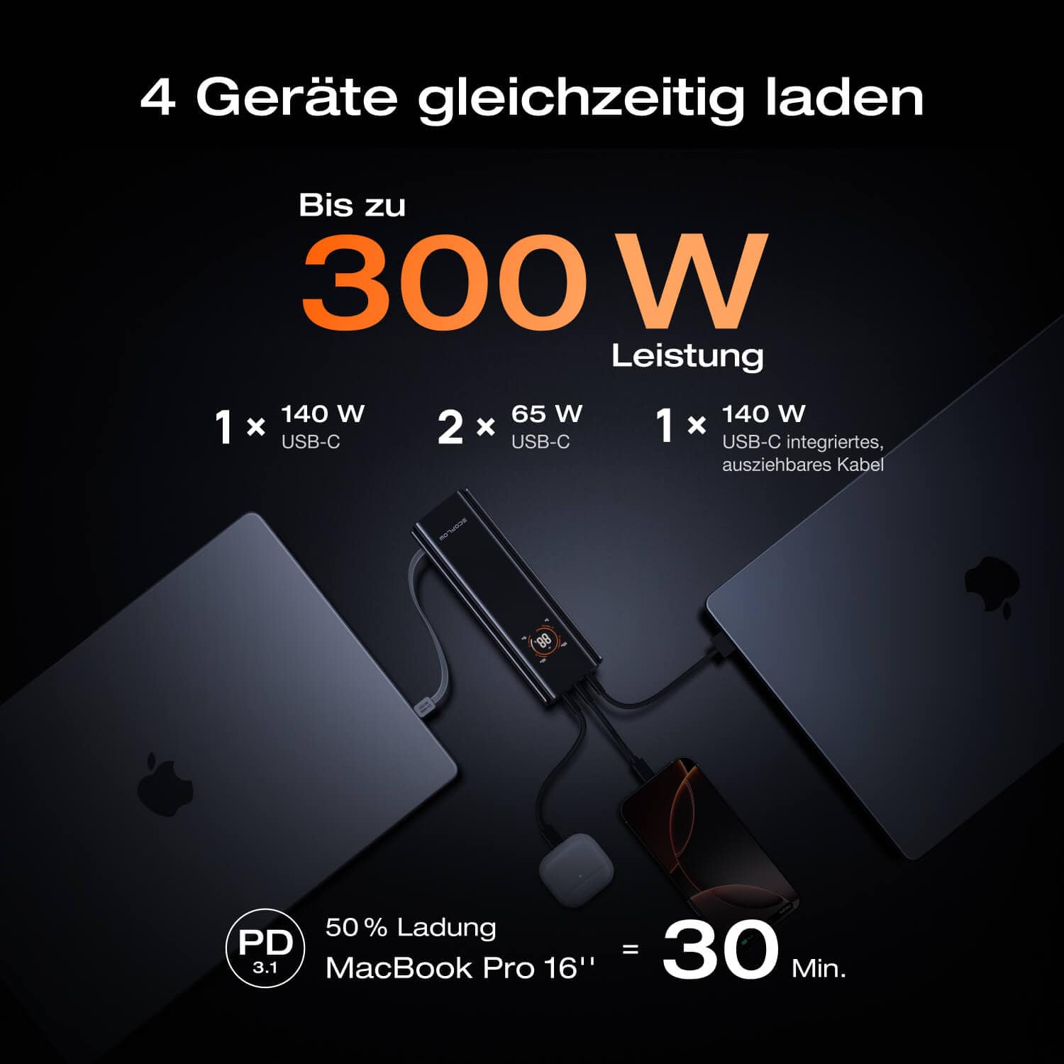 ecoflow-rapid-pro-powerbank-27650mah-300w-mit-kabel image 4