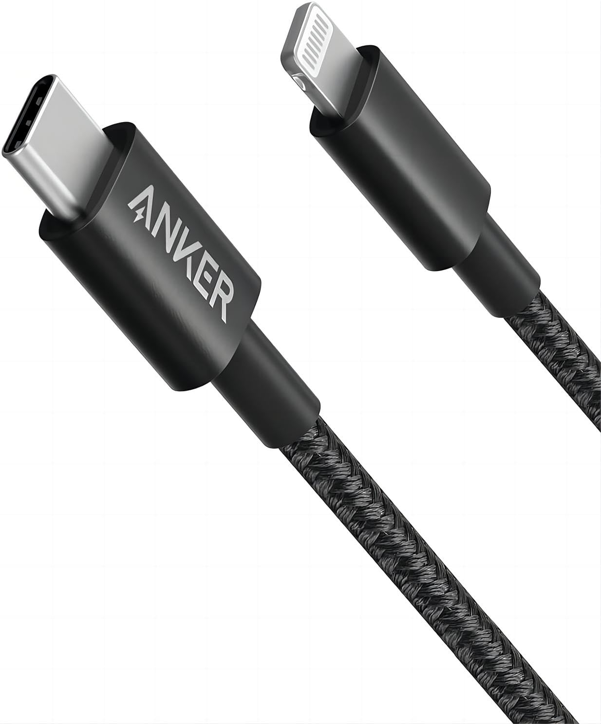 anker-331-usb-c-lightning-kabel-100cm-nylon-mfi-schwarz image 1