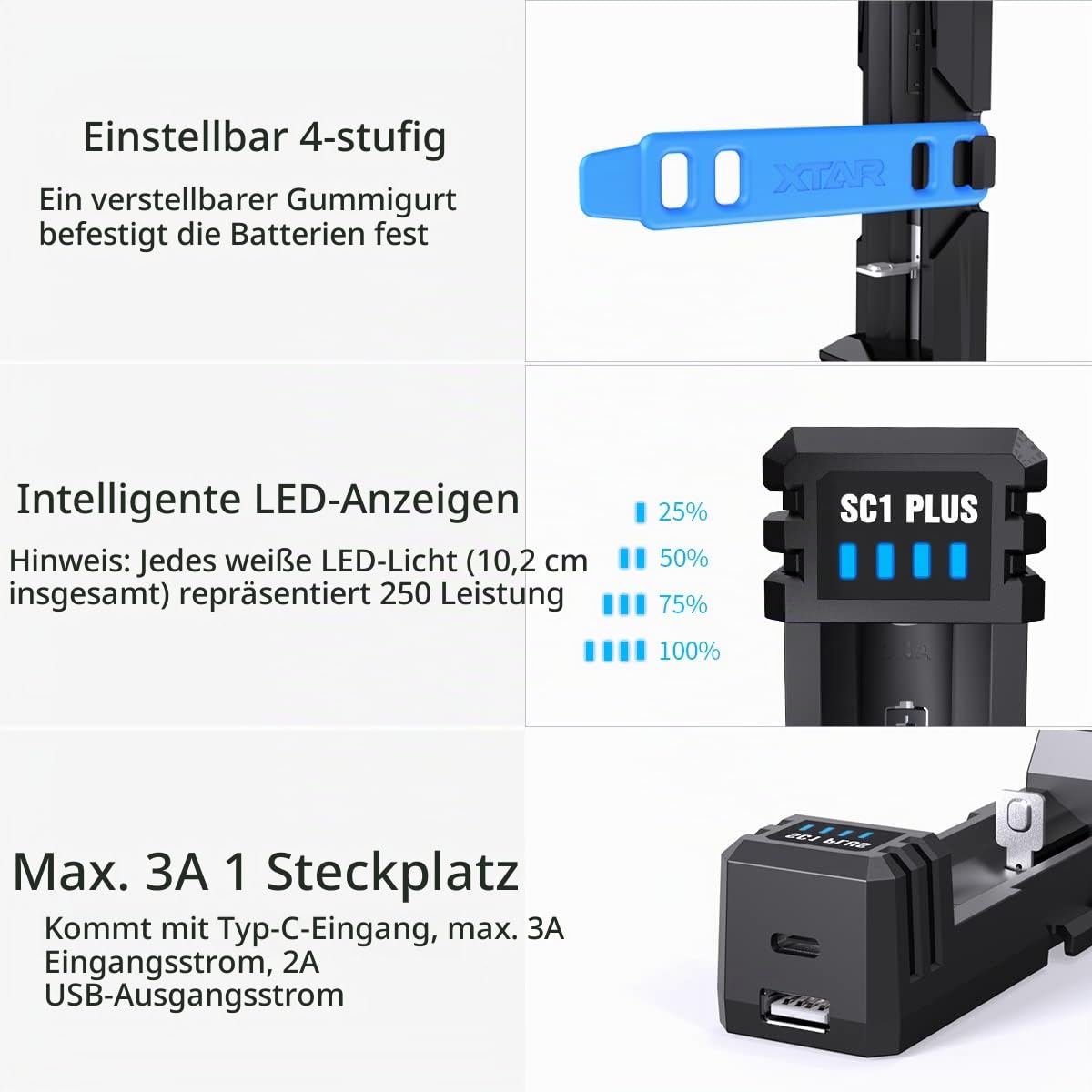 xtar-sc1-plus-akkuladeger-t-3a-f-r-18650-21700-26800 image 5