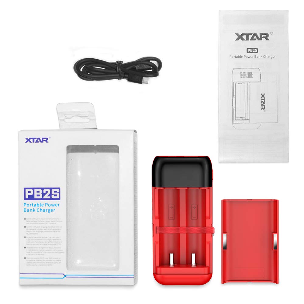 xtar-pb2s-ladeger-t-18650-akkuladeger-t-rot-mit-powerbank image 7