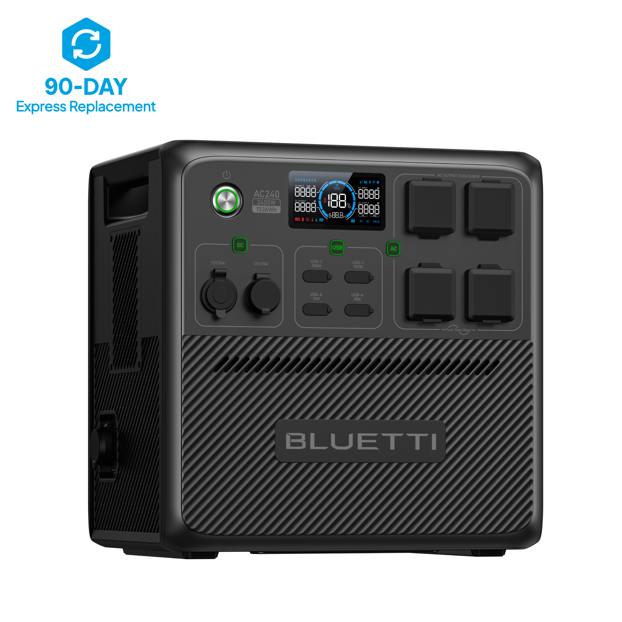 bluetti-ac240-powerstation-2400w-1536wh-tragbar image 2