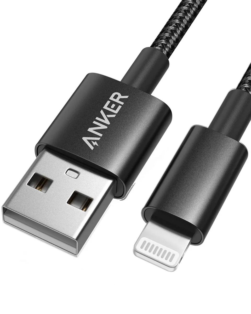 anker-331-iphone-ladekabel-1-8m-nylon-schwarz-lightning image 1