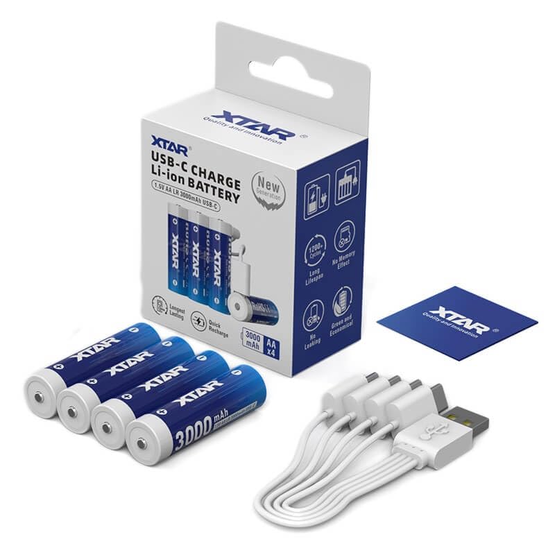 xtar-lr3000-aa-akku-mit-usb-c-3000-mah-4er-pack image 2