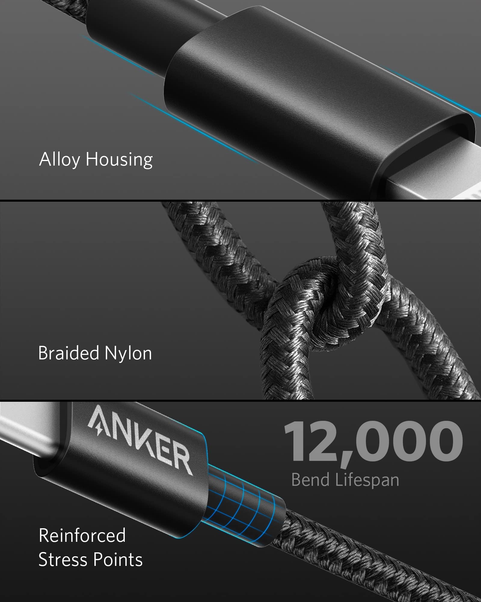 anker-331-usb-c-lightning-ladekabel-30cm-schwarz-mfi image 5