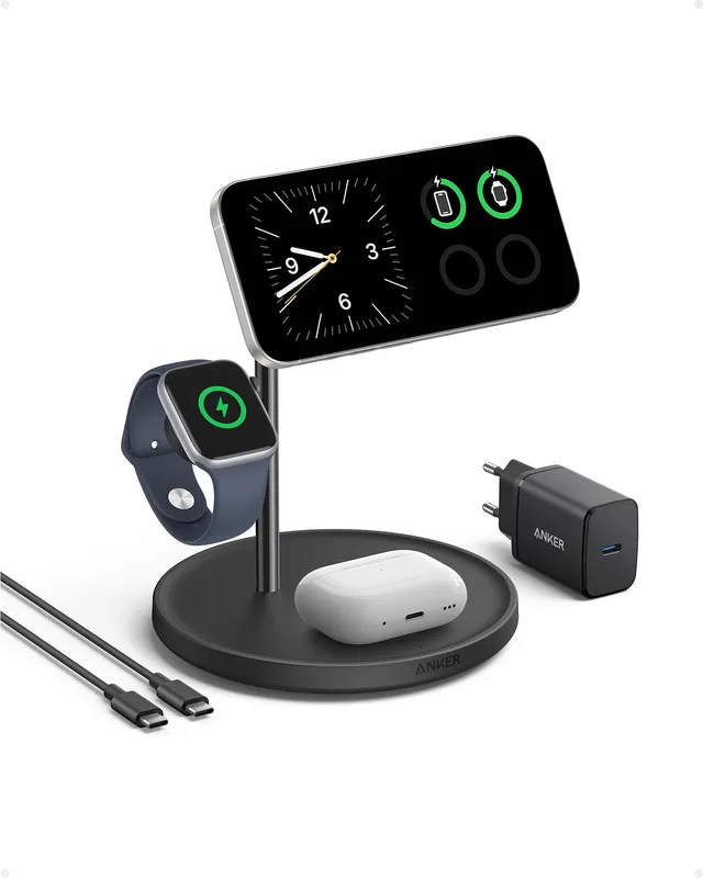 anker-maggo-3-in-1-ladestation-qi2-15w-schwarz-mit-netzteil image 1