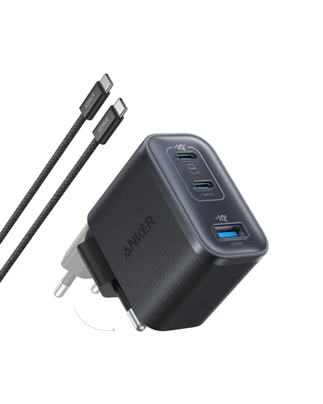 anker-nano-ladeger-t-70w-3-port-schwarz-usb-c image 1