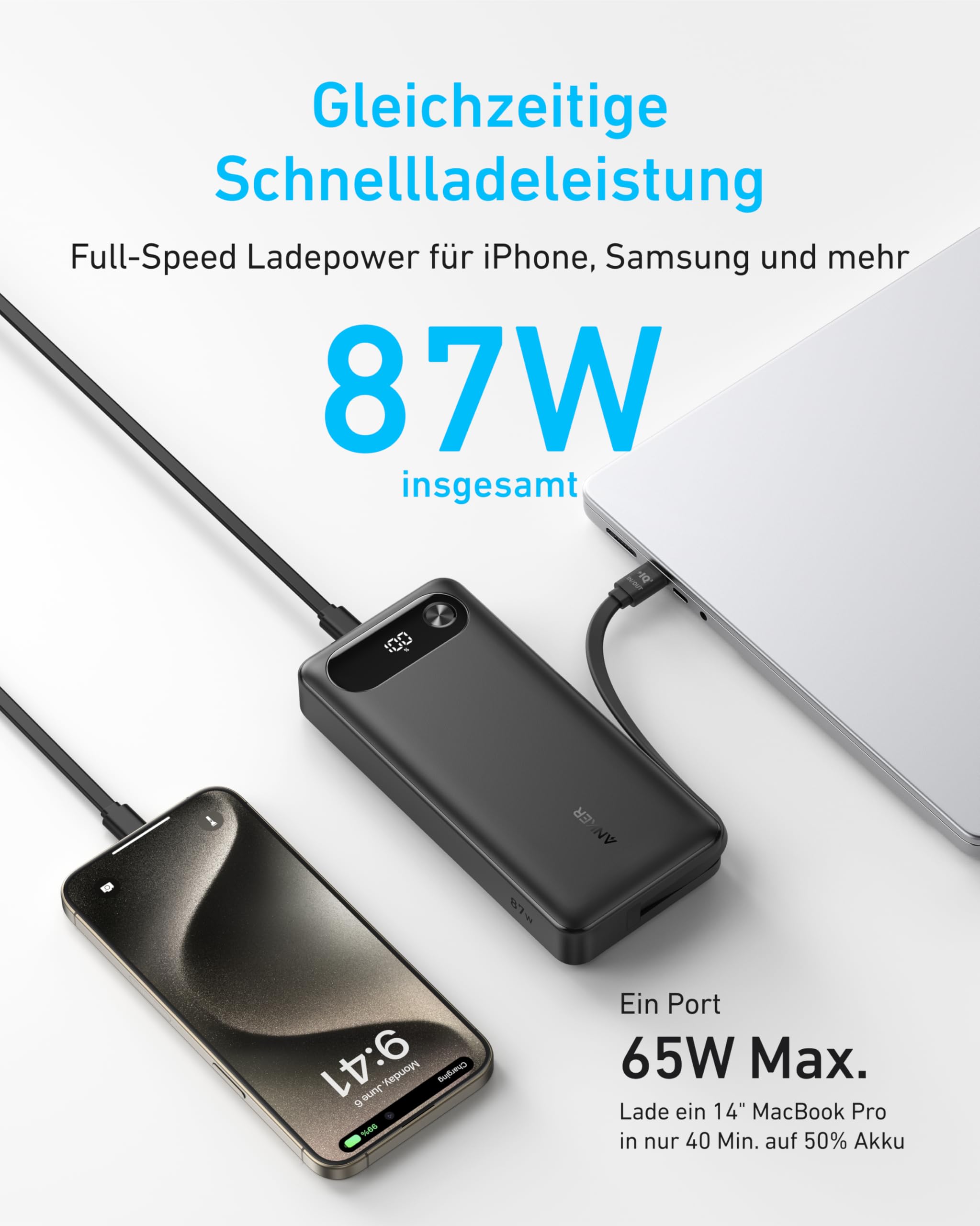 anker-powerbank-20000mah-87w-wei-mit-usb-c-kabel image 2