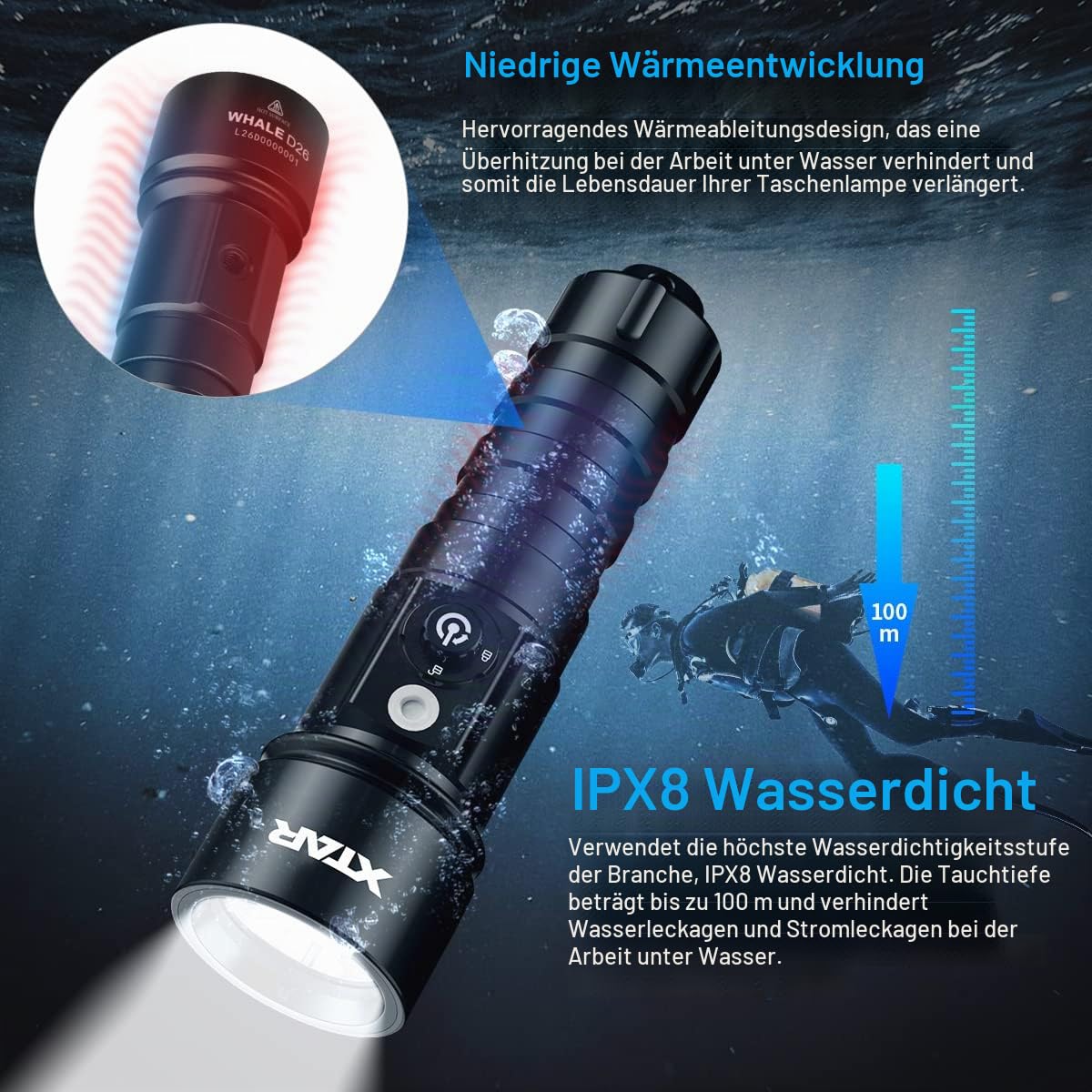 xtar-d26-tauchlampe-1100lm-100m-ohne-akku image 3