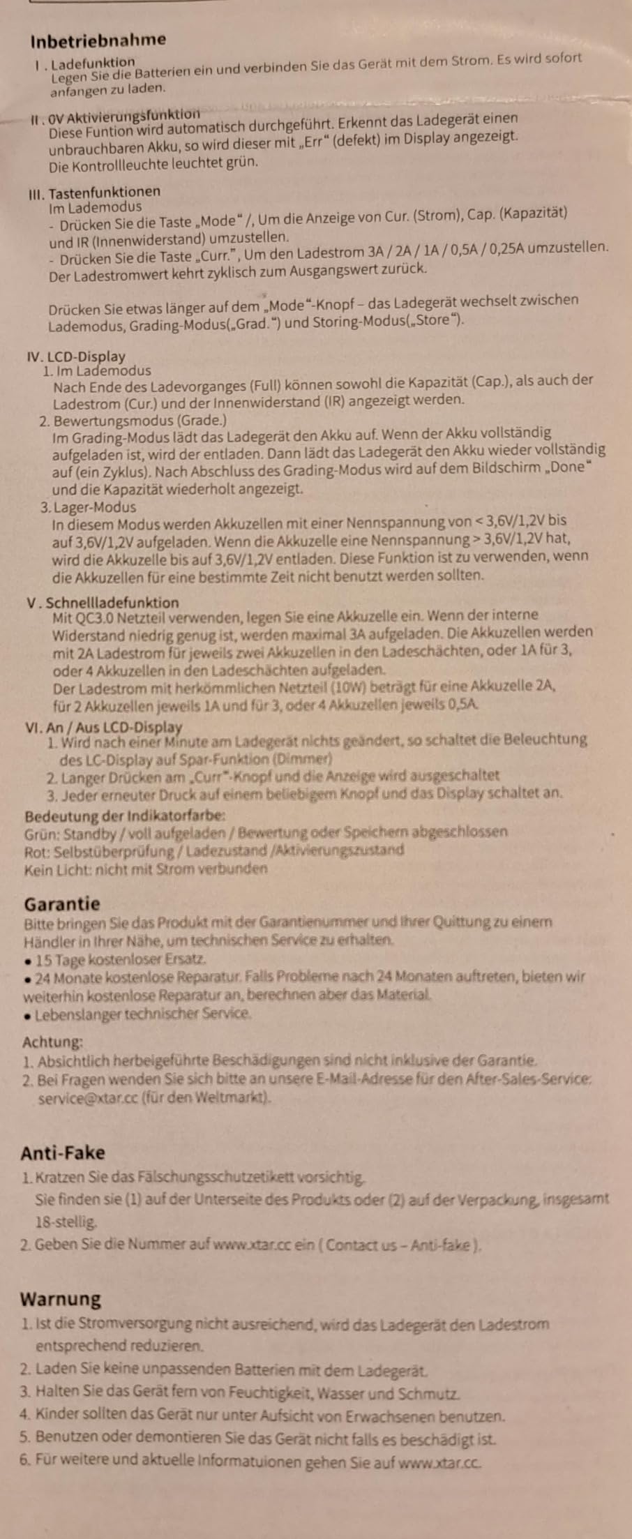 Gut, aber langsam mit 4 Zellen