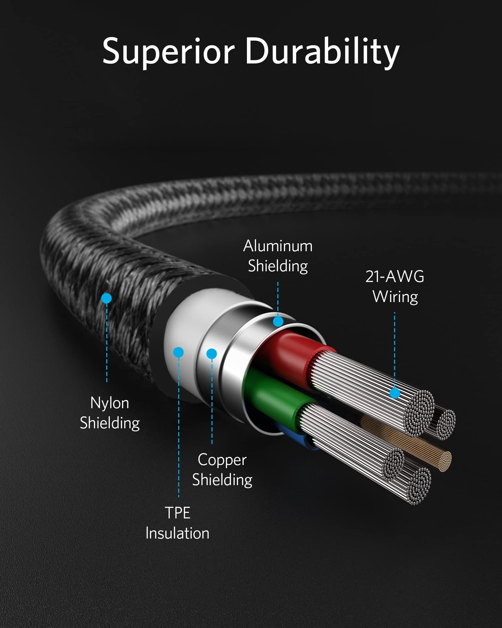 anker-331-usb-c-lightning-ladekabel-3m-schwarz-mfi-nylon image 6