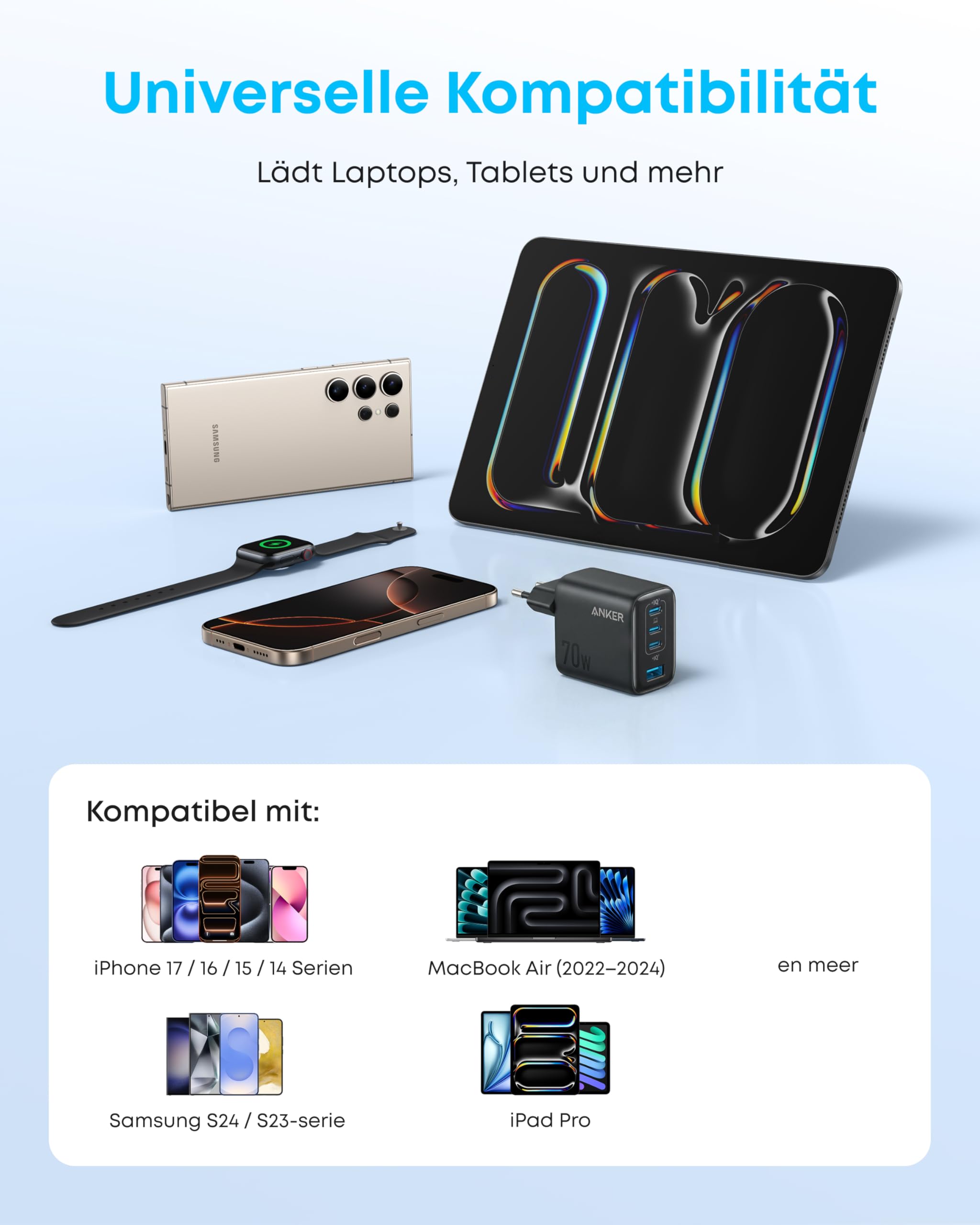 anker-zolo-usb-c-ladeger-t-70w-4-port-schwarz-kompakt image 7