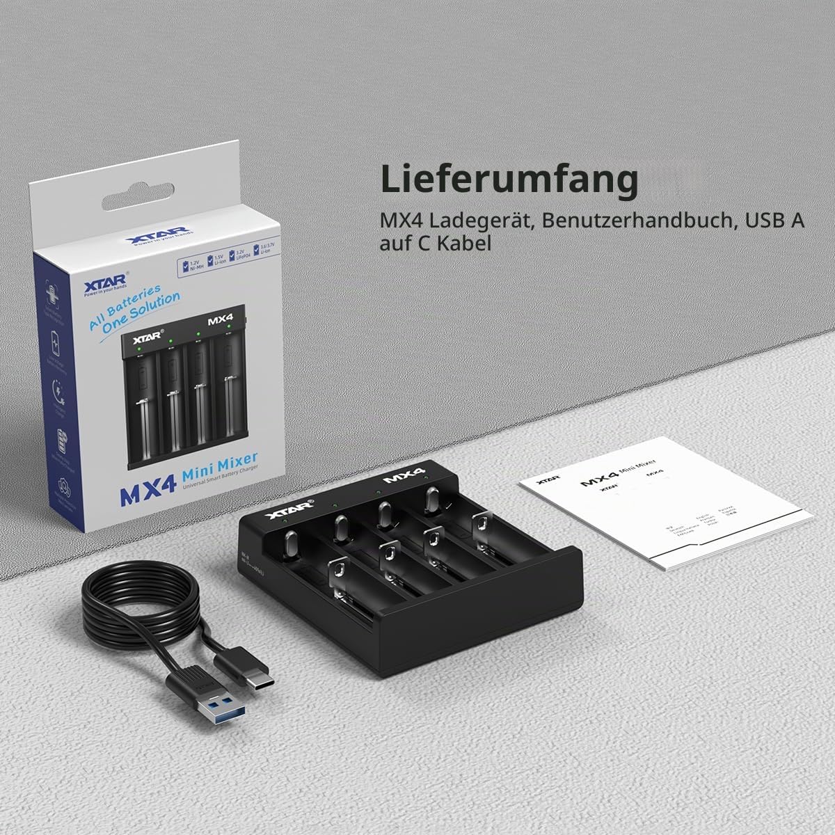 xtar-mx4-akku-ladeger-t-4-schacht-usb-c-li-ion-ni-mh image 6